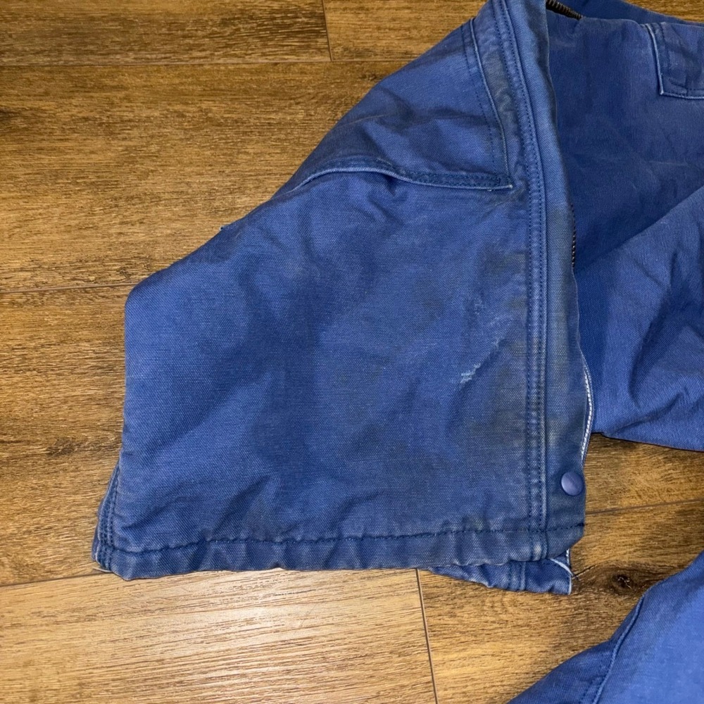 Carhartt FR Flame Resistant Insulated Coveralls Blue Mens XL Short Work Overalls - Picture 5 of 7